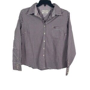 Tommy Hilfiger Purple White Gingham Button Down Shirt XXL Preppy Classic